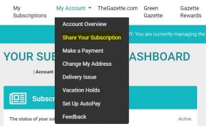 Share your Gazette subscription