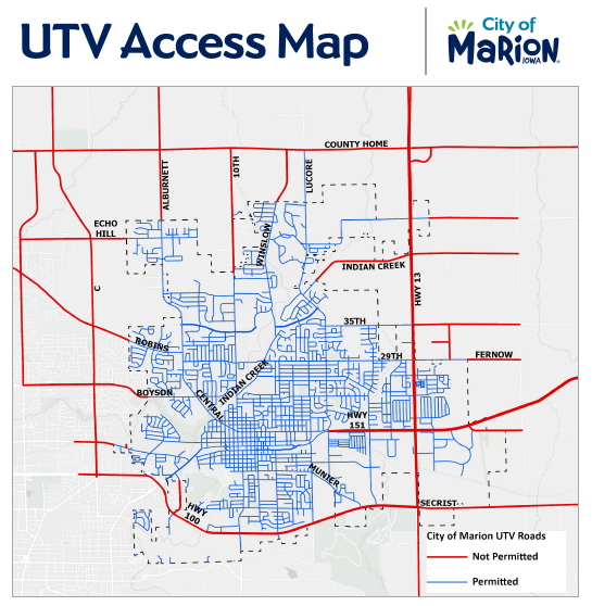 MAP: City of Marion UTV Roads