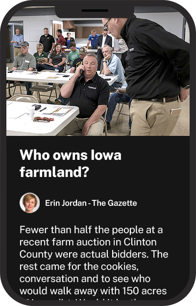 Who owns Iowa farmland?