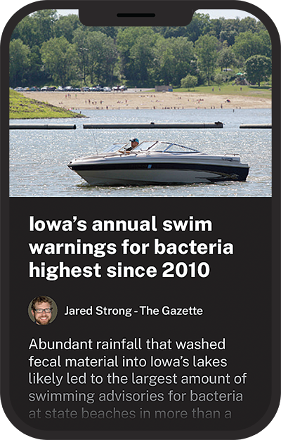 Iowa’s annual swim warnings for bacteria highest since 2010