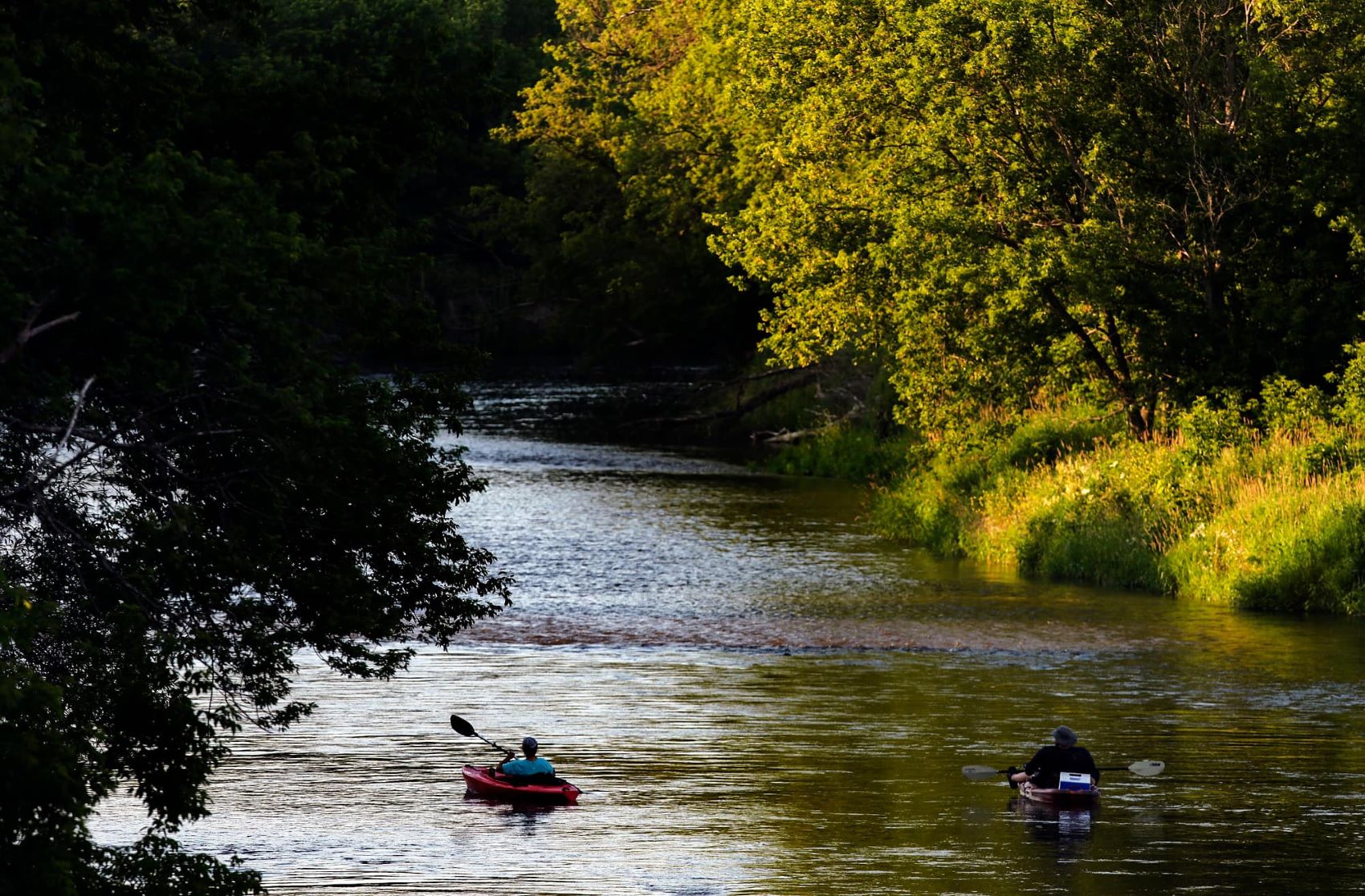 kayakers on Iowa waters
