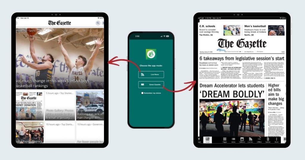 The Green Gazette 2-in-1 app